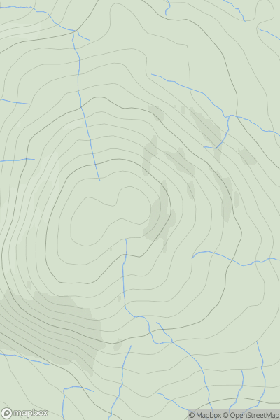 Thumbnail image for Meall Damh [Morvern and Kingairloch] showing contour plot for surrounding peak